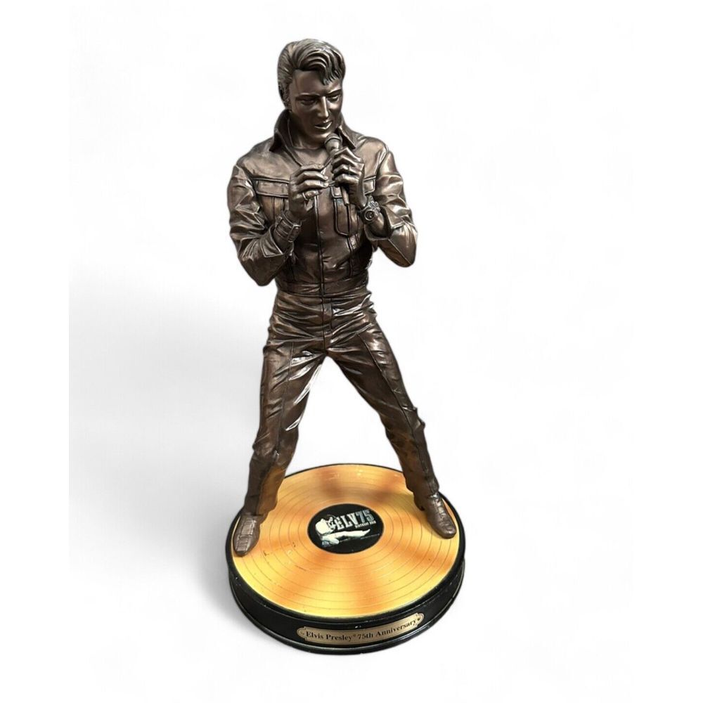 RARE Elvis Presley 75th Anniversary Bradford‎ Exchange Statue Sculpture Music